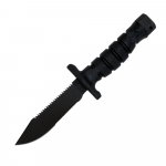CUCHILLO ONTARIO 1400  ASEK SURVIVAL DE ACERO 12.6CM COLOR  NEGRO CON FUNDA LONA VERDE