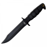 CUCHILLO ONTARIO 8300  SP1 COMBAT KNIFE DE ACERO COLOR NEGRO 18CM MANGO SINTETICO FUNDA DE CUERO