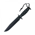 CUCHILLO ONTARIO 8325 SP6 FIGHTING KNIFE DE ACERO COLOR NEGRO 20CM CON FUNDA DE LONA NEGRA