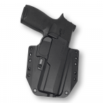 FUNDA EXTERNA+PORTA CACERINA BRAVO CONCEALMENT DE KYDEX, PARA SIG P320 FULL SIZE 9/40, DIESTRO, NEGR