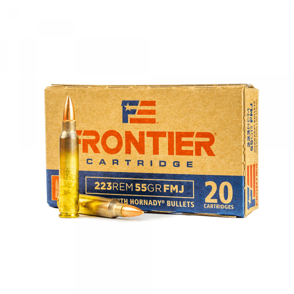 MUNICION HORNADY FRONTIER FMJ CALIBRE .223 REM. 55 GR, CAJA X 20 (FR100)