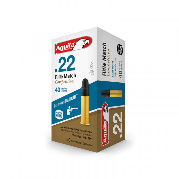 MUNICION AGUILA CALIBRE .22 LR MATCH - 40 GR - CAJA x 50