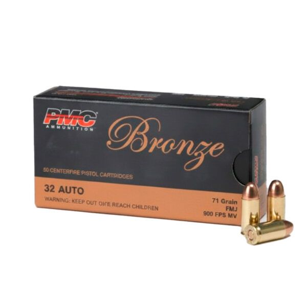 MUNICION PMC CALIBRE 32 AUTO - 71 GR (FMJ) - CAJA x 50